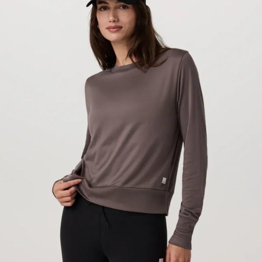 Vuori Daydream Crew Long Sleeve T-Shirt - Huckleberry - Size Medium